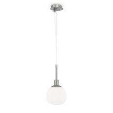 Maytoni Erich MOD221-PL-01-N lampa wisząca metalowa rama nikiel klosz matowe białe szkło 1xE14 40W 15 cm