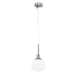 Maytoni Erich MOD221-PL-01-N lampa wisząca metalowa rama nikiel klosz matowe białe szkło 1xE14 40W 15 cm