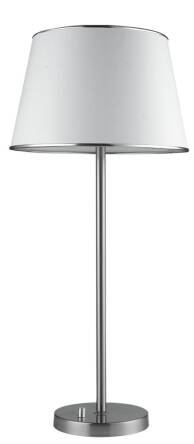 Candellux IBIS 41-00913 lampa stołowa abażur 1X40W E14 satyna nikiel 33cm