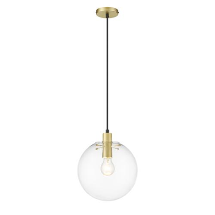 Light Prestige Puerto LP-004/1P M GD lampa wisząca metalowa złota klosz szklana kula 1x50W E27 25cm WM