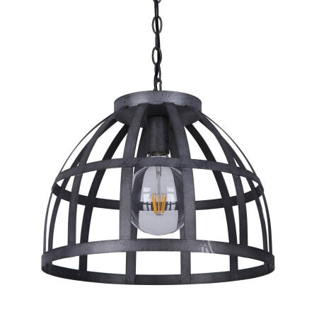 Italux Calera PND-4014-47-1 lampa wisząca industrialna srebrny antyczny klosz metal 47cm IP20 1xE27 60W