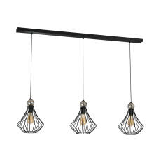 Milagro JEWEL BLACK MLP4209 lampa wisząca metalowy czarne kosze industrialna 3xE27 90cm