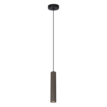 Italux Rilok  PND-83920-1-BRO lampa wisząca, sufitowa, nowoczesna, aluminium, brązowa, tuba 1xGU10, 10W, 30 cm, IP20