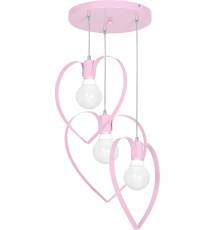 Milagro AMORE PINK MLP9954 lampa wisząca metalowe serca różowy 3xE27 40cm