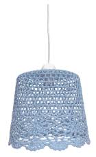 Candellux NONNA 31-38661 lampa wisząca abażur ażurowy niebieski ze sznurka 1X60W E27 27 cm