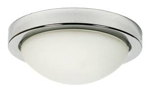 Candellux RODA 11-74044 plafon lampa sufitowa chrom szklany klosz E27 2X60W 32cm