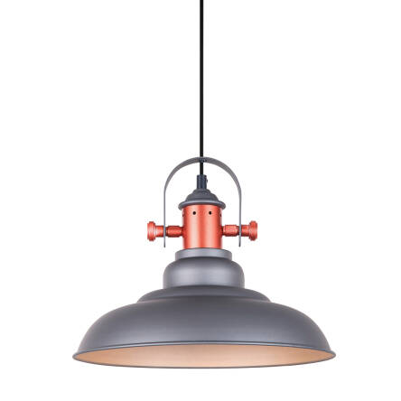 Italux lampa wisząca Temper MDM-2986/1 GR szara metalowa Industrialna 31,5cm