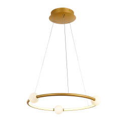 Italux Lozanna PND-20112035-1A-GD lampa wisząca nowoczesna brąz antyczny stal aluminium szkło okrąg IP20 3000K LED 36W 64cm