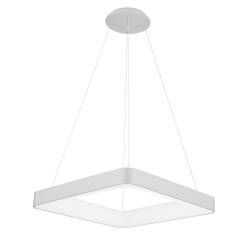 Italux Giacinto 5304-850SQP-WH-3 lampa wisząca nowoczesna aluminium biały klosz akrylowy kwadrat IP20 LED 50W 3000K 60cm