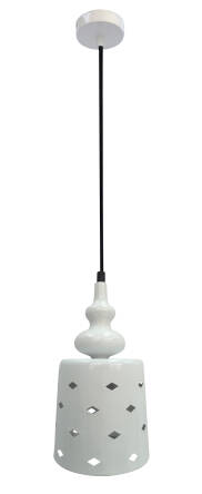 Candellux HAMP 31-51905 lampa wisząca biały klosz metalowy 1X60W E27 51cm