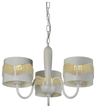 Candellux ANTONIO 33-22998 lampa wisząca biały 3X60W E27 koraliki 50cm