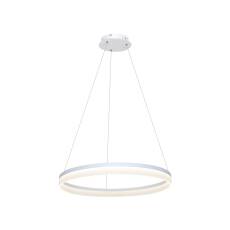 Milagro RING ML066 lampa wisząca biała okrągła metalowa regulowana wysokość 36W LED 4000K 60cm