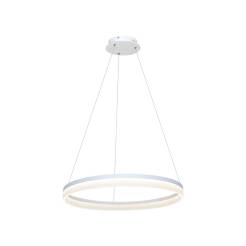 Milagro RING ML066 lampa wisząca biała okrągła metalowa regulowana wysokość 36W LED 4000K 60cm