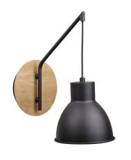Candellux VARIO 21-73495 kinkiet lampa ścienna czarny metalowy klosz 1X60W E27 16 cm