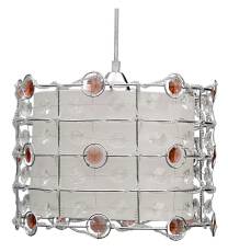 Candellux SENECA 31-02983  lampa wisząca kryształ mocowany w kloszu amber 1X40W E27 30 cm