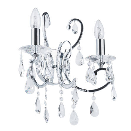 Italux kinkiet lampa ścienna Barocco Chrome MB72709-2A chrom kryształy WM