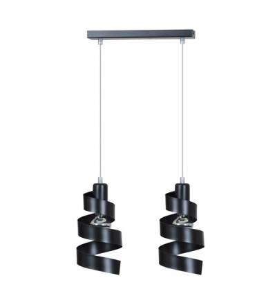 Emibig SAGA 2 BLACK  352/2 lampa wisząca nowoczesna czarna metalowa podwójna 2x60W E27 40cm