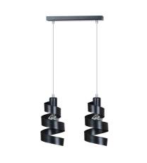 Emibig SAGA 2 BLACK  352/2 lampa wisząca nowoczesna czarna metalowa podwójna 2x60W E27 40cm