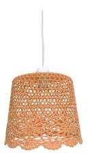 Candellux NONNA 31-38494 lampa wisząca abażur ażurowy ze sznurka pomarańczowy 1X60W E27 27 cm