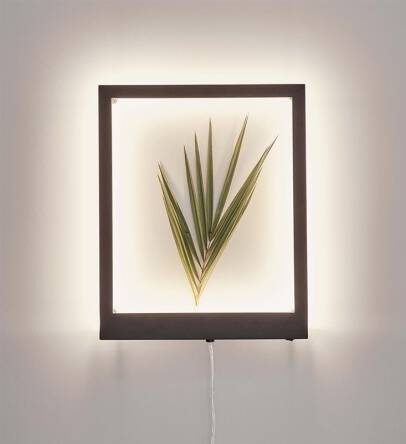 Markslojd kinkiet lampa ścienna Frame 107362 czarna LED 10W 3000K świecąca ramka / 24h WM