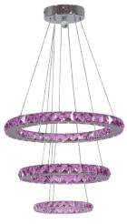 Candellux LORDS 33-63090 lampa wisząca potrójna chom kryształy LED 48W RGB z pilotem 50cm