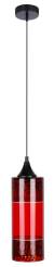 Candellux PLAZMA 31-77653 lampa wisząca szklany klosz czerwony 1X60W E27 12 cm