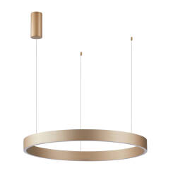 Italux Brasco Down PND-56215-080RPP-GD-3KS4K-TRDIMM lampa wisząca złota ring LED 60W 3000K + 4000K 80cm