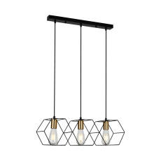 Italux Aina PND-74889-3-BK lampa wisząca nowoczesna stal czarna E27 3x40W 