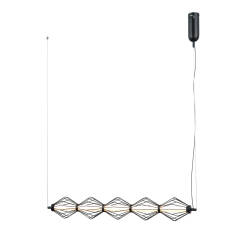 Italux Sevil PND-34403-5-BK lampa wisząca czarna, LED 25W 3000K 89cm