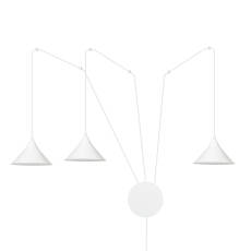 Emibig ABRAMO 3 WHITE 159/3 lampa wisząca regulowana biała loft metalowa 3x60W E27 490cm