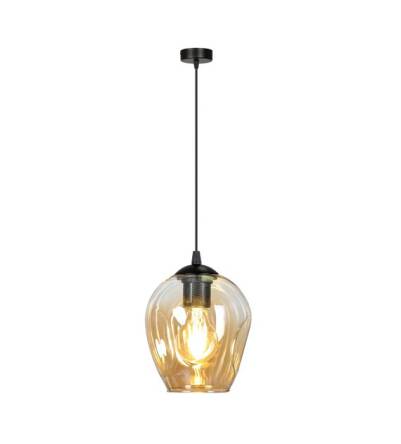 Emibig ISTAR 1 BL/MIODOWY 677/1 lampa wisząca nowoczesna szklany klosz miodowy 1x60W E27 14cm