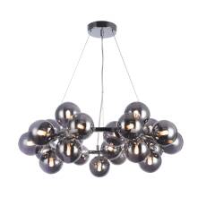 Maytoni Dallas MOD548PL-25CH lampa wisząca rama chrom metalowa szklane klosze dymne 25xG9 28W 69 cm