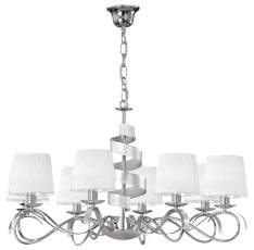 Candellux DENIS 38-23452 lampa wisząca chrom abażur 8X40W E14 CHROM 80cm