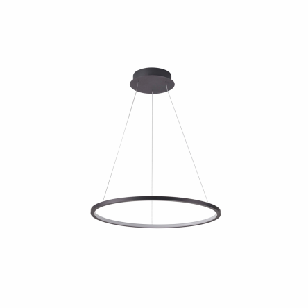 Italux Vinola  PND-56135B-040RPC-BK-3KS4K  lampa wisząca nowoczesna czarna aluminium, silikon 40cm 3000K+ 4000K LED 24W