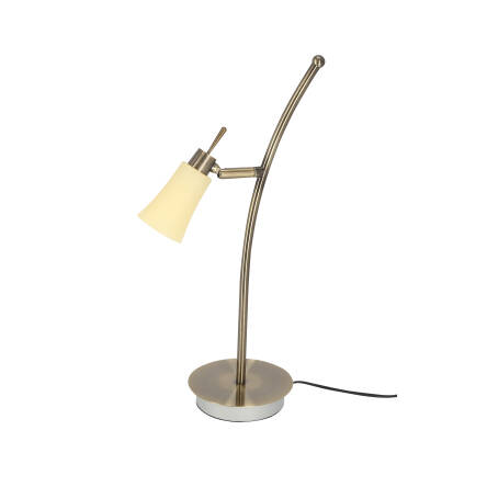 Candellux KROTON 33-88942 lampa stołowa klosz szklany z oprawką na przegubie patyna 1X40W G9 6 cm 