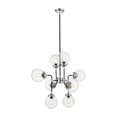 Zuma Line P0454-08D-STAC RIANO lampa wisząca srebrny czarny 8xE27 40W 92cm