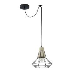 Maytoni Gosford T452-PL-01-GR lampa wisząca klosz betonowy metalowy dekor czarny regulowana wysokość klosz szary 1xE27 60W 23 cm