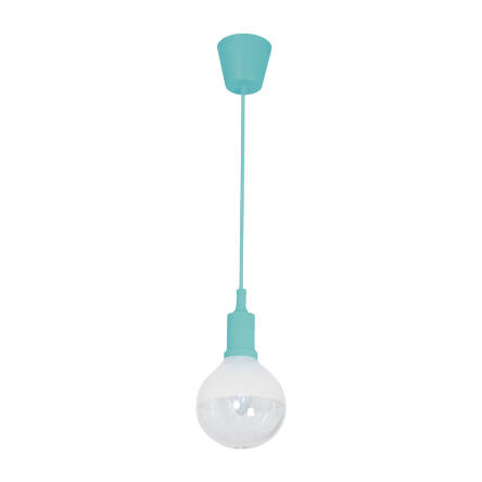 Milagro BUBBLE TURQUOISE ML459 lampa wisząca turkusowy klosz szklany zawiesie rozeta plastikowe 5W E14 LED 12cm