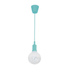 Milagro BUBBLE TURQUOISE ML459 lampa wisząca turkusowy klosz szklany zawiesie rozeta plastikowe 5W E14 LED 12cm