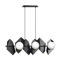 Emibig DRIFTON 6 BLACK  636/6 lampa wisząca nowoczesna czarna kule szkło 6x40W E14 100cm