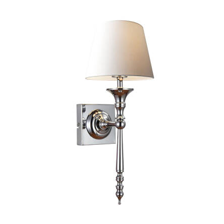 Zuma Line RLB94875-1W CLOE kinkiet lampa ścienna chrom biały 1xE27 60W 21cm