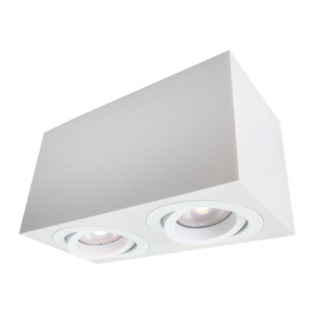 Light Prestige Lyon 2 LP-5881/2SM WH oprawa stropowa natynkowa podwójna biała metal 2x50W GU10 18cm