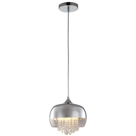 Milagro LUNA ML3802 lampa wisząca regulacja wysokości szklany chromowany klosz kryształki 1xE14 LED 21cm