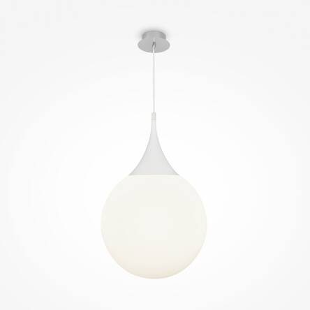 Maytoni Dewdrop P225-PL-400-N lampa wisząca metalowa rama klosz z matowego szkła biała 1xE27 8W 40 cm