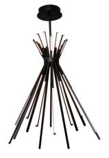 Maxlight Tipi P0353 lampa wisząca czarna metal pęk świetlistych prętów nowoczesna 1x88W LED 3000K 68cm 