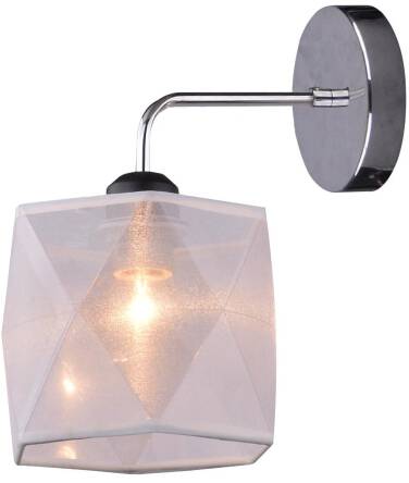 Candellux NOSJA 21-62512 kinkiet lampa ścienna chrom abażur 1X40W E27