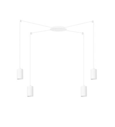 Emibig TRAKER 4 WH/WHITE 525/4 lampa wisząca nowoczesna halogen punktowy metal biały 4x30W Gu-10 300cm