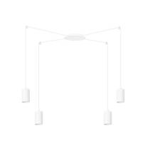 Emibig TRAKER 4 WH/WHITE 525/4 lampa wisząca nowoczesna halogen punktowy metal biały 4x30W Gu-10 300cm