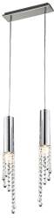 Candellux DUERO 32-25265 lampa wisząca podwójna chrom kryształy 2X3W LED GU10 31cm