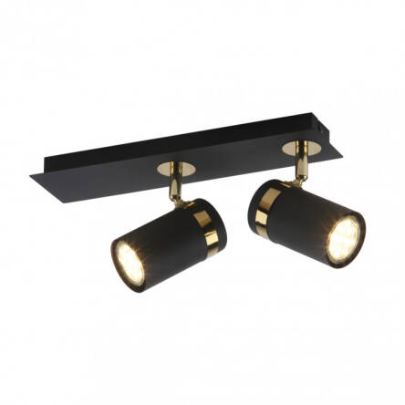Italux Verano SPL-2031-2 oprawa natynkowa nowoczesna czarny mat, złoty chrom GU10 2x35W 32cm IP20